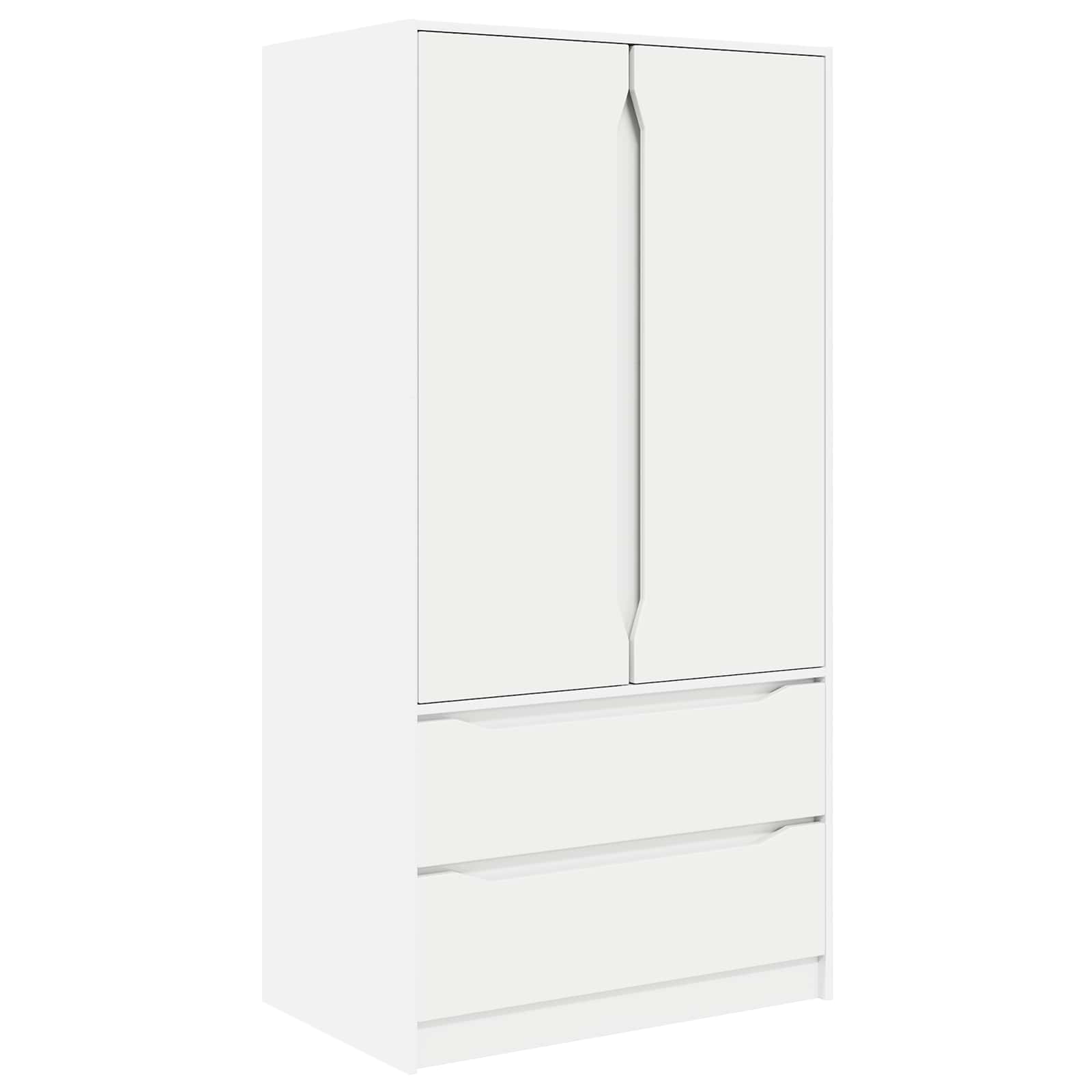 Armoire avec tiroir Blanc 79,5 x 49 x 156 cm Bois d’ingénierie