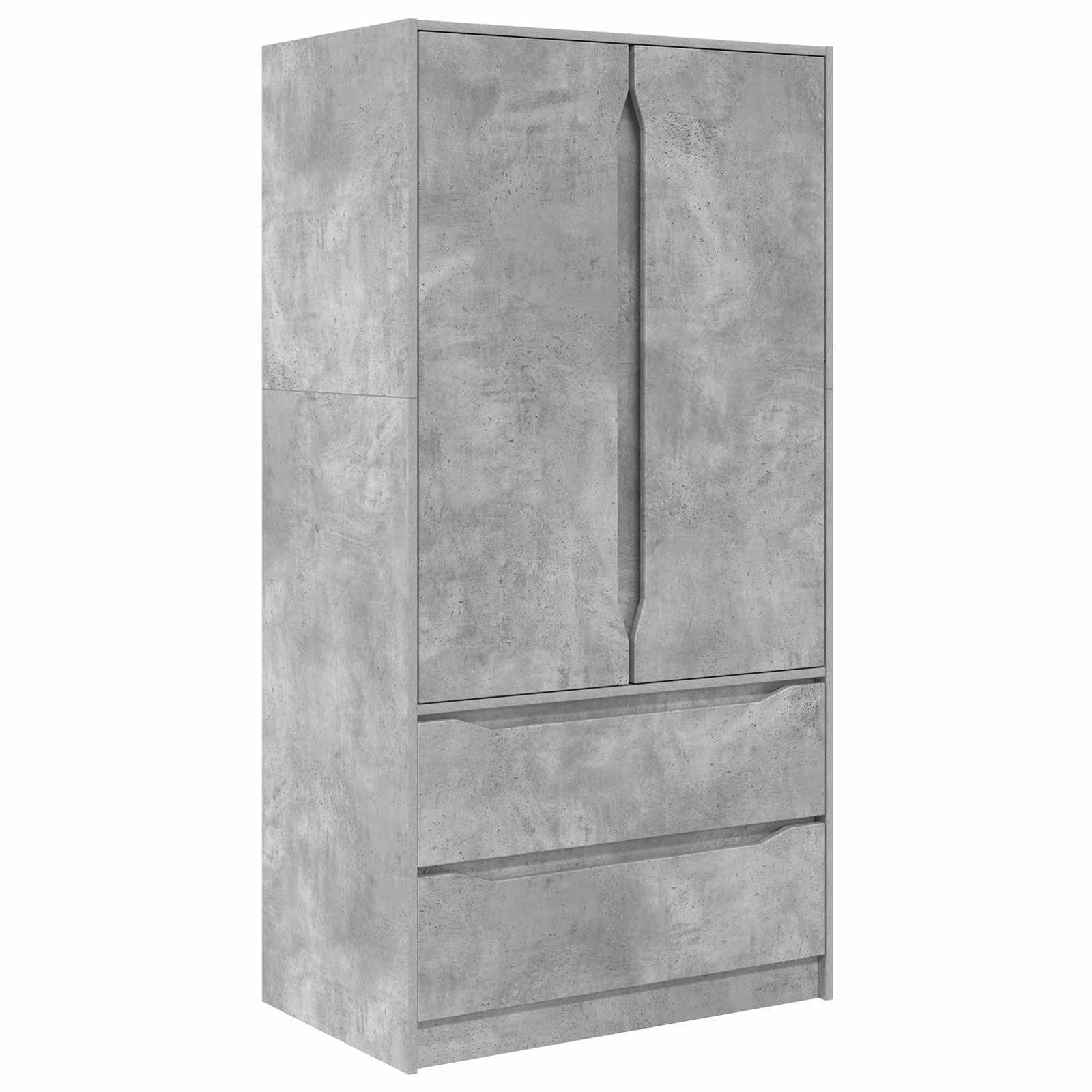 Armoire Gris Béton 79,5 x 49 x 156 cm Bois d’ingénierie