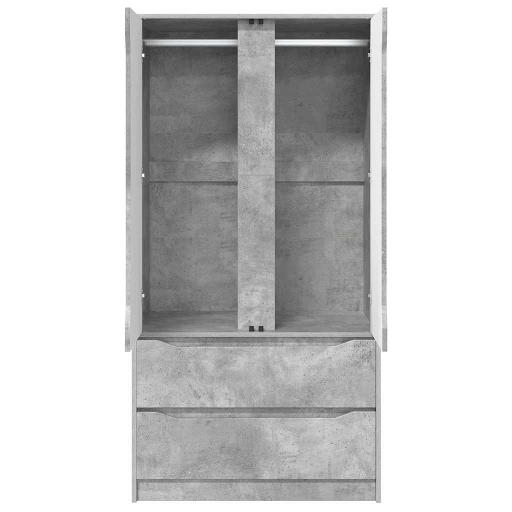 Armoire Gris Béton 79,5 x 49 x 156 cm Bois d’ingénierie - XIOS