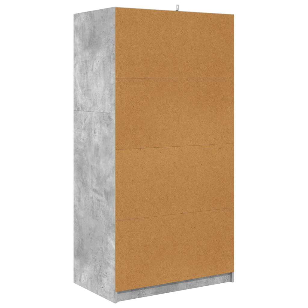 Armoire Gris Béton 79,5 x 49 x 156 cm Bois d’ingénierie - XIOS