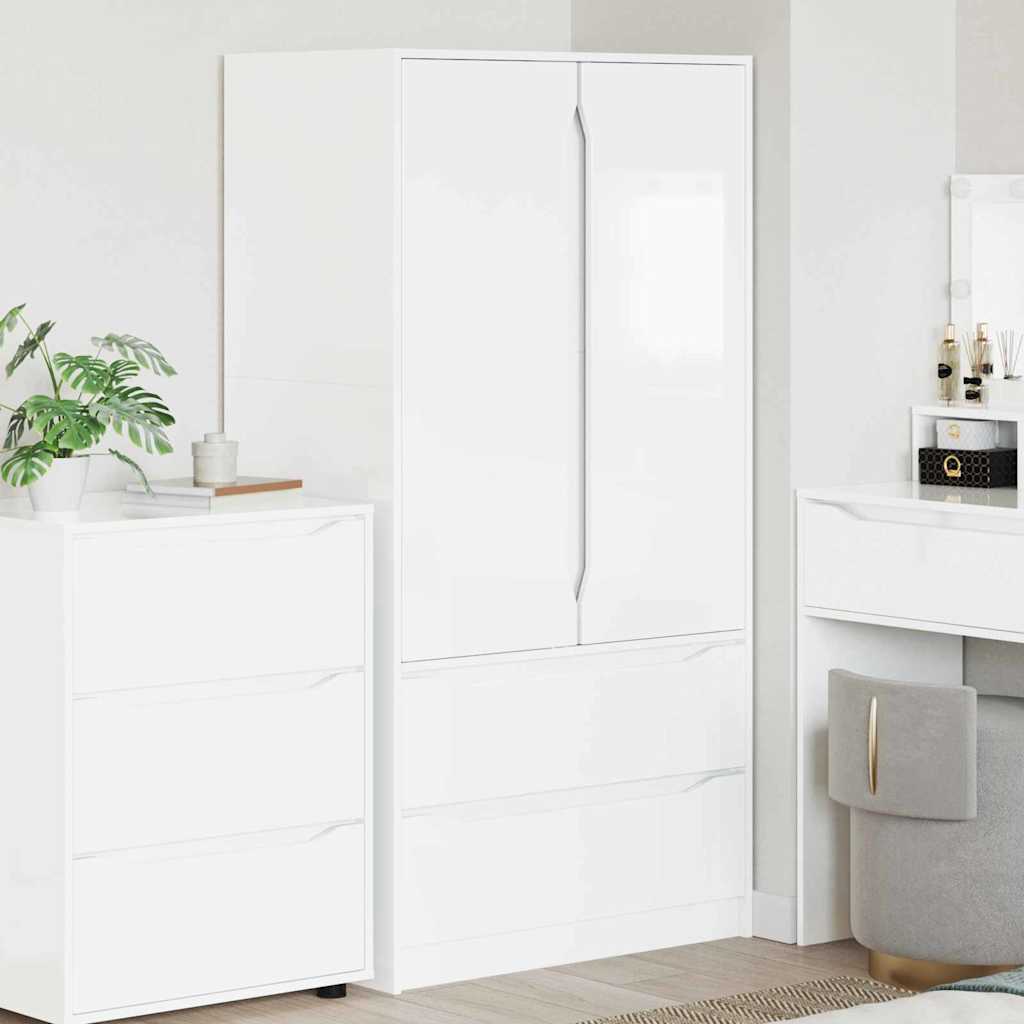 Armoire Blanc Brillant 79,5 x 49 x 156 cm Bois d’ingénierie - XIOS
