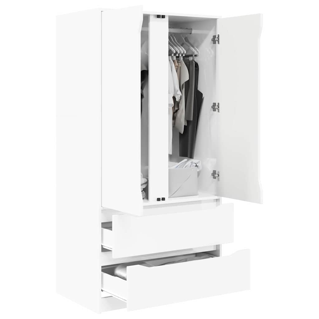 Armoire Blanc Brillant 79,5 x 49 x 156 cm Bois d’ingénierie - XIOS
