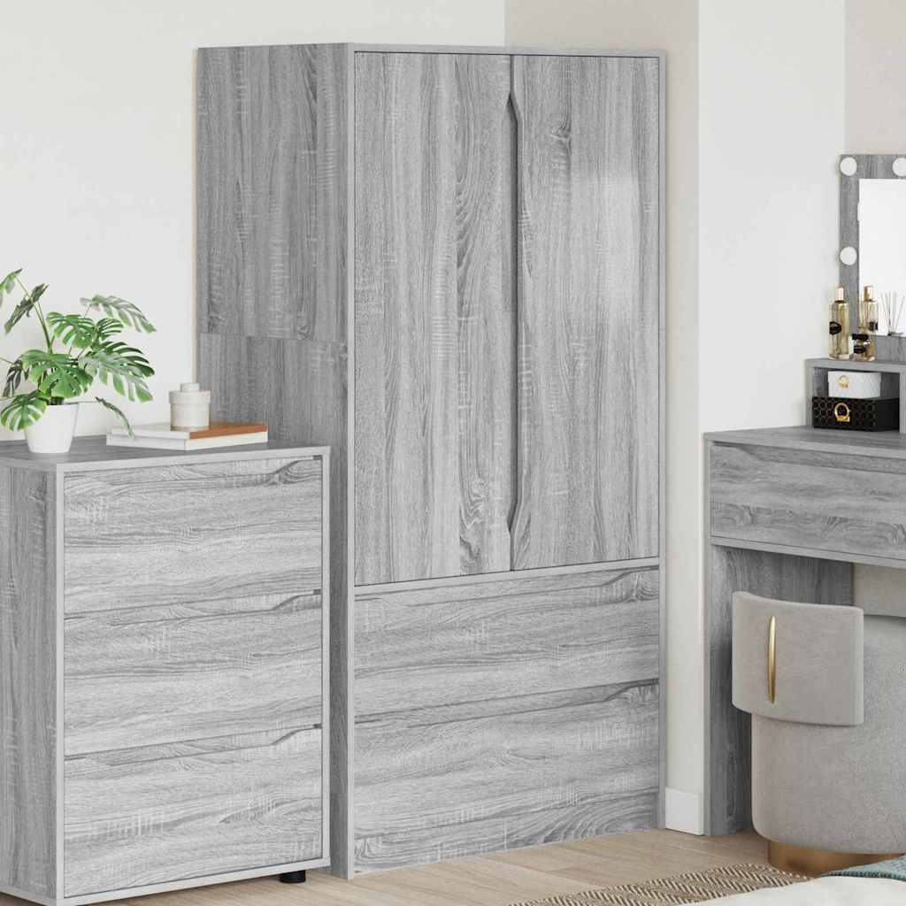 Armoire Gris Sonoma 79,5 x 49 x 156 cm Bois d’ingénierie - XIOS