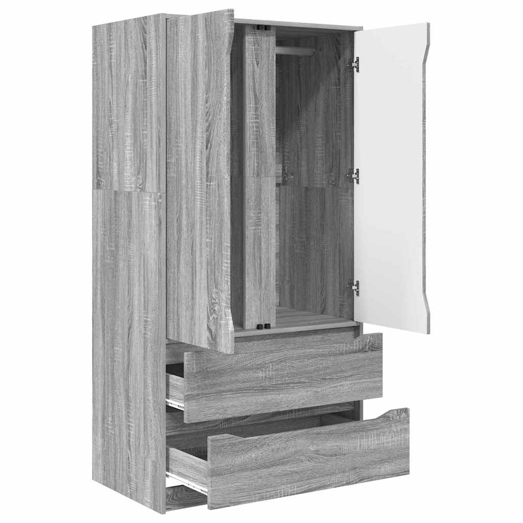 Armoire Gris Sonoma 79,5 x 49 x 156 cm Bois d’ingénierie - XIOS