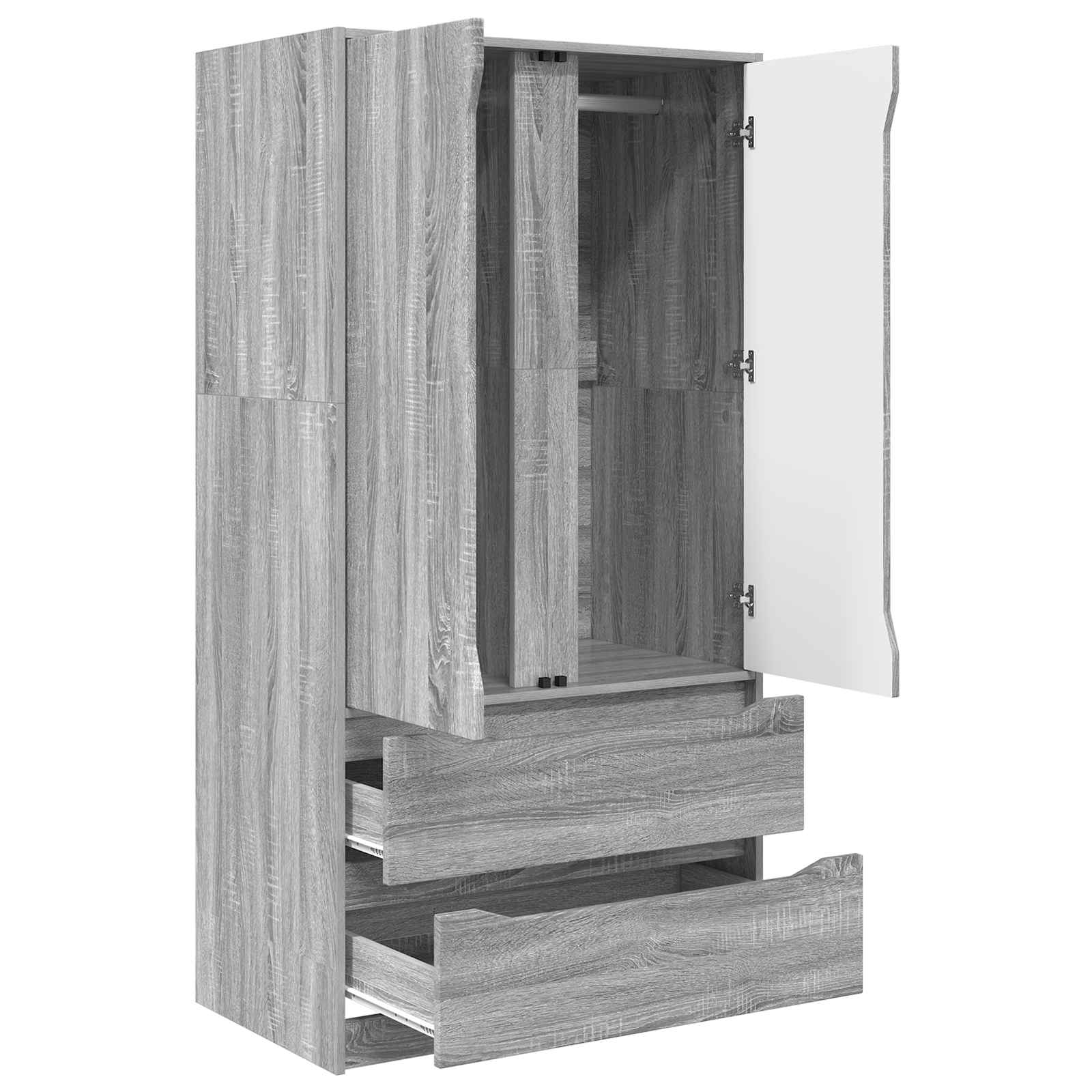 Armoire Gris Sonoma 79,5 x 49 x 156 cm Bois d’ingénierie - XIOS