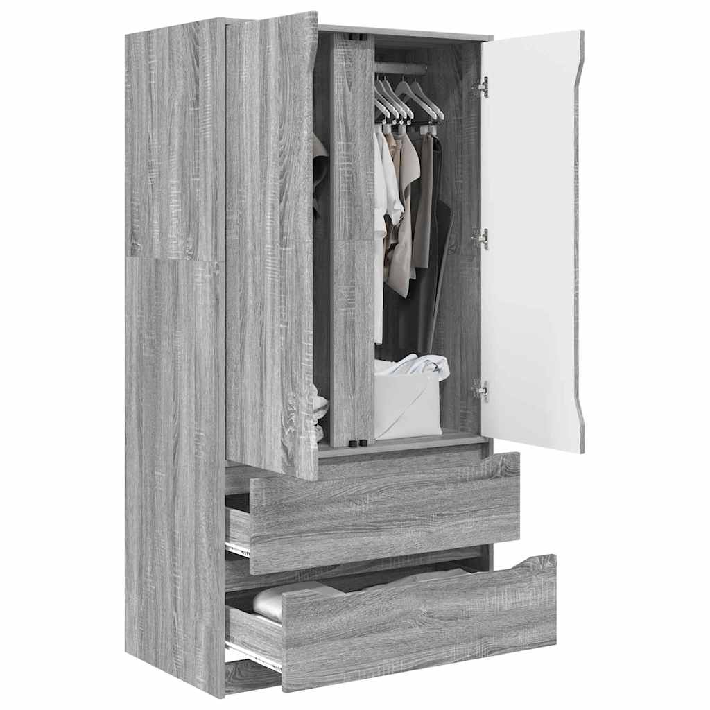 Armoire Gris Sonoma 79,5 x 49 x 156 cm Bois d’ingénierie - XIOS
