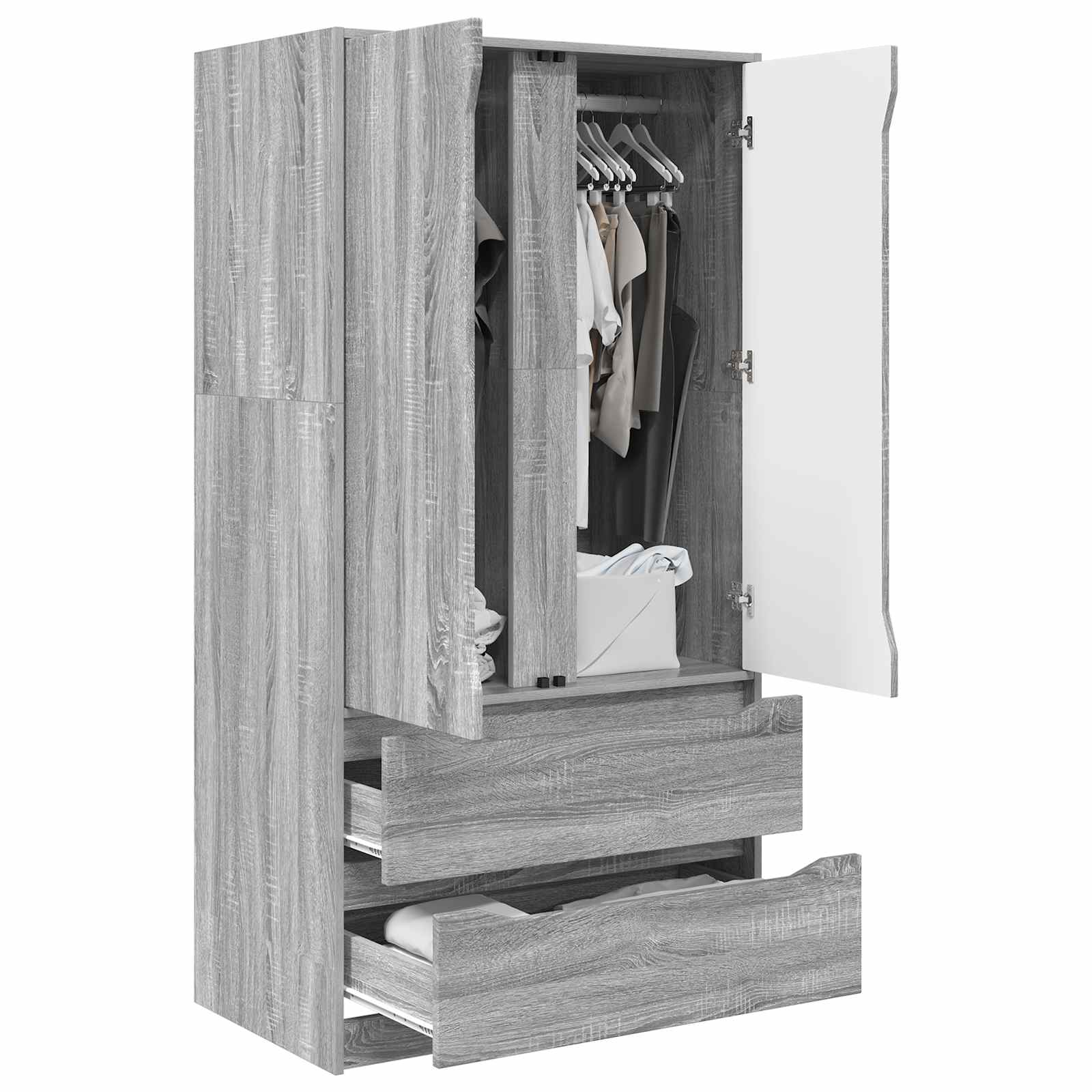 Armoire Gris Sonoma 79,5 x 49 x 156 cm Bois d’ingénierie - XIOS