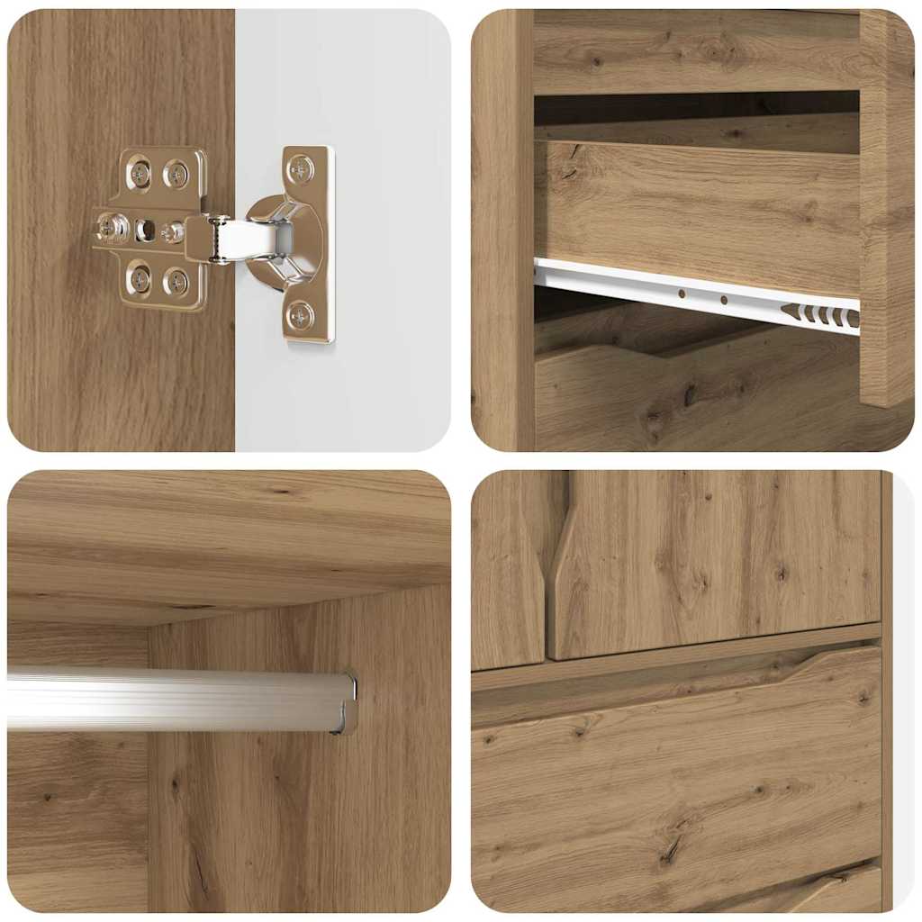 Armoire Chêne Artisanal 79,5 x 49 x 156 cm Bois d’ingénierie - XIOS