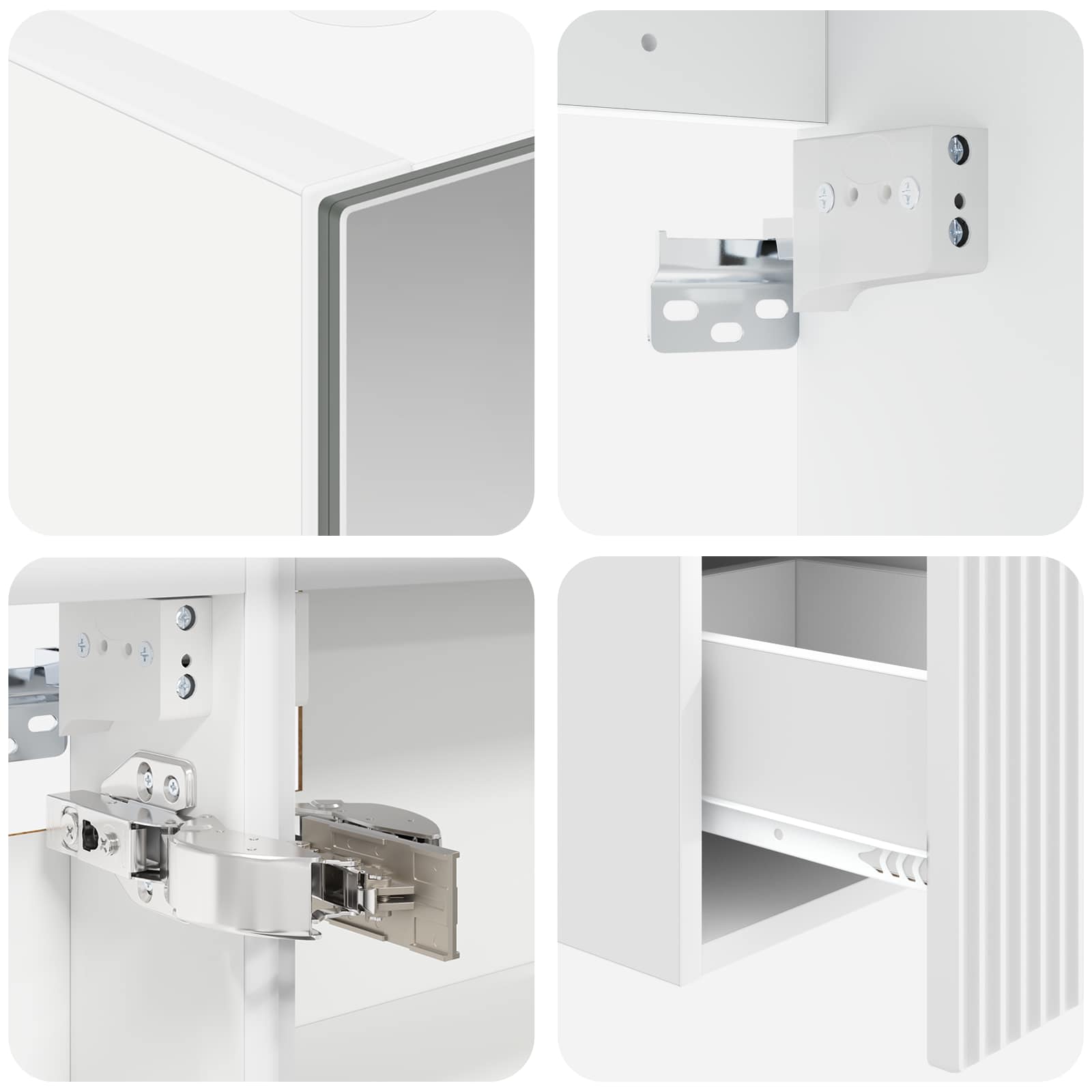 Ensemble d'armoire de salle de bain 4 pcs Blanc - XIOS