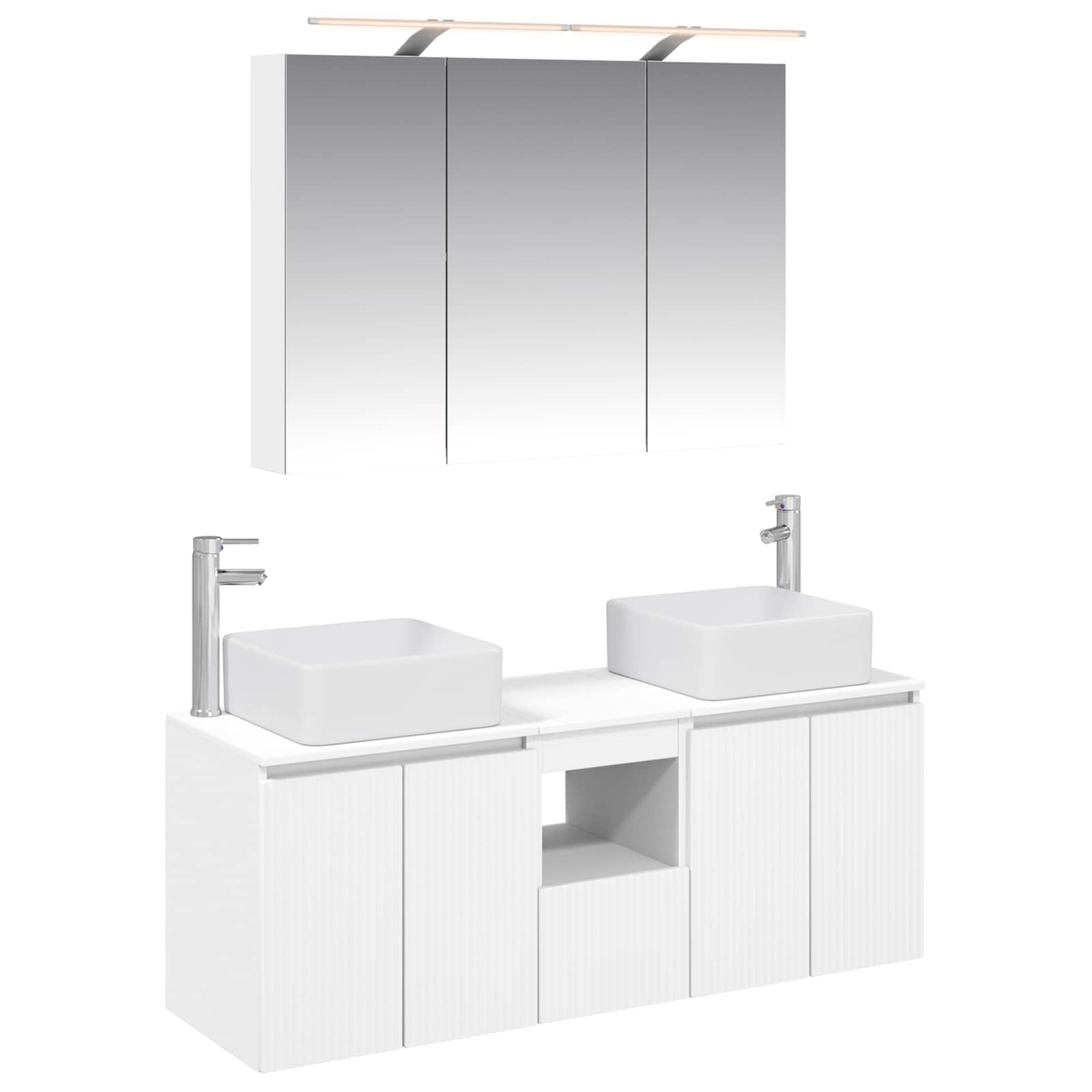 Ensemble d'armoire de salle de bain 4 pcs Blanc - XIOS