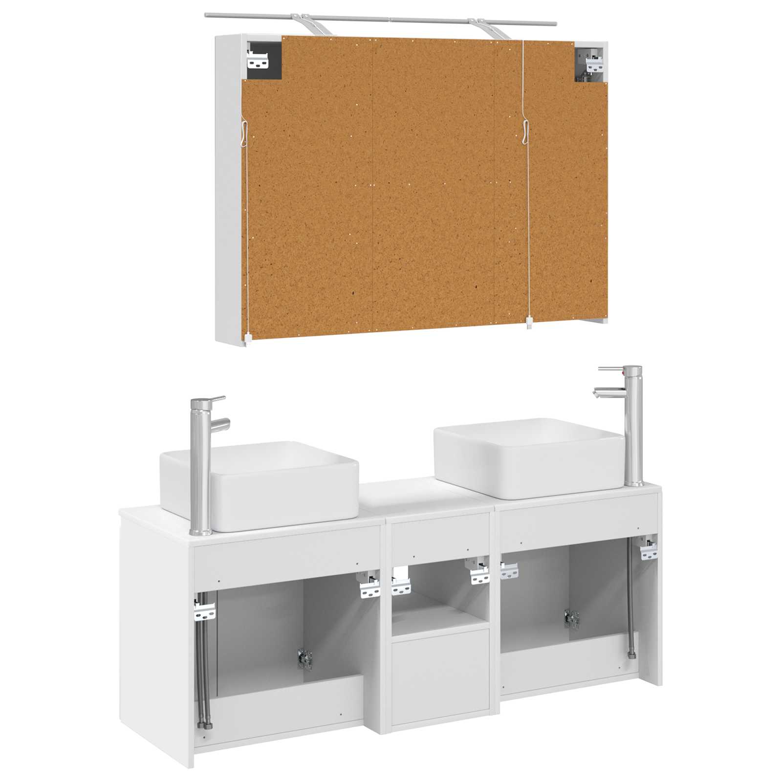 Ensemble d'armoire de salle de bain 4 pcs Blanc - XIOS
