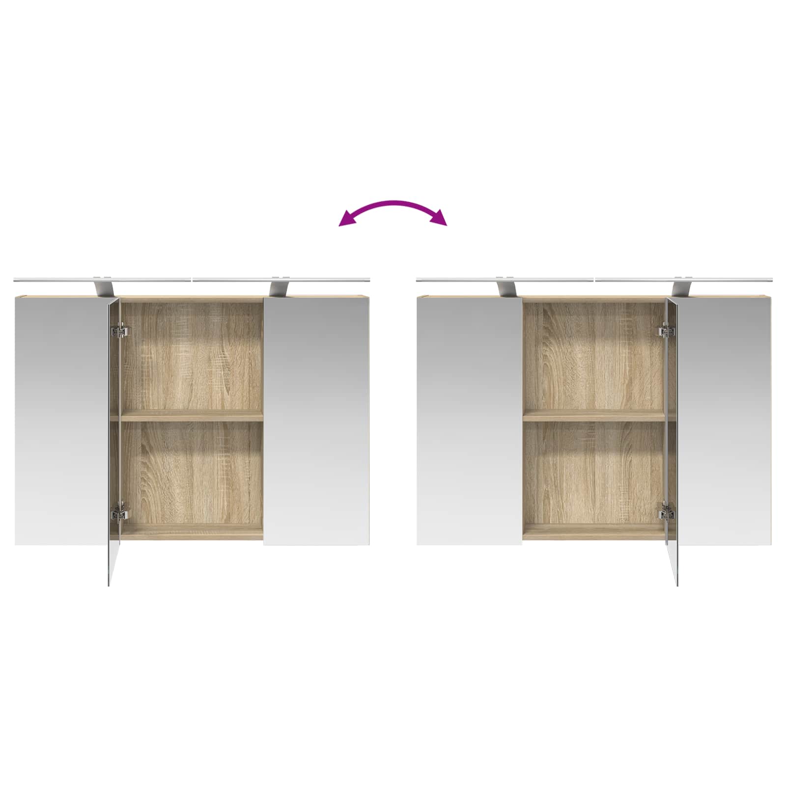 Ensemble d'armoire de salle de bain 4 pcs Chêne Sonoma - XIOS