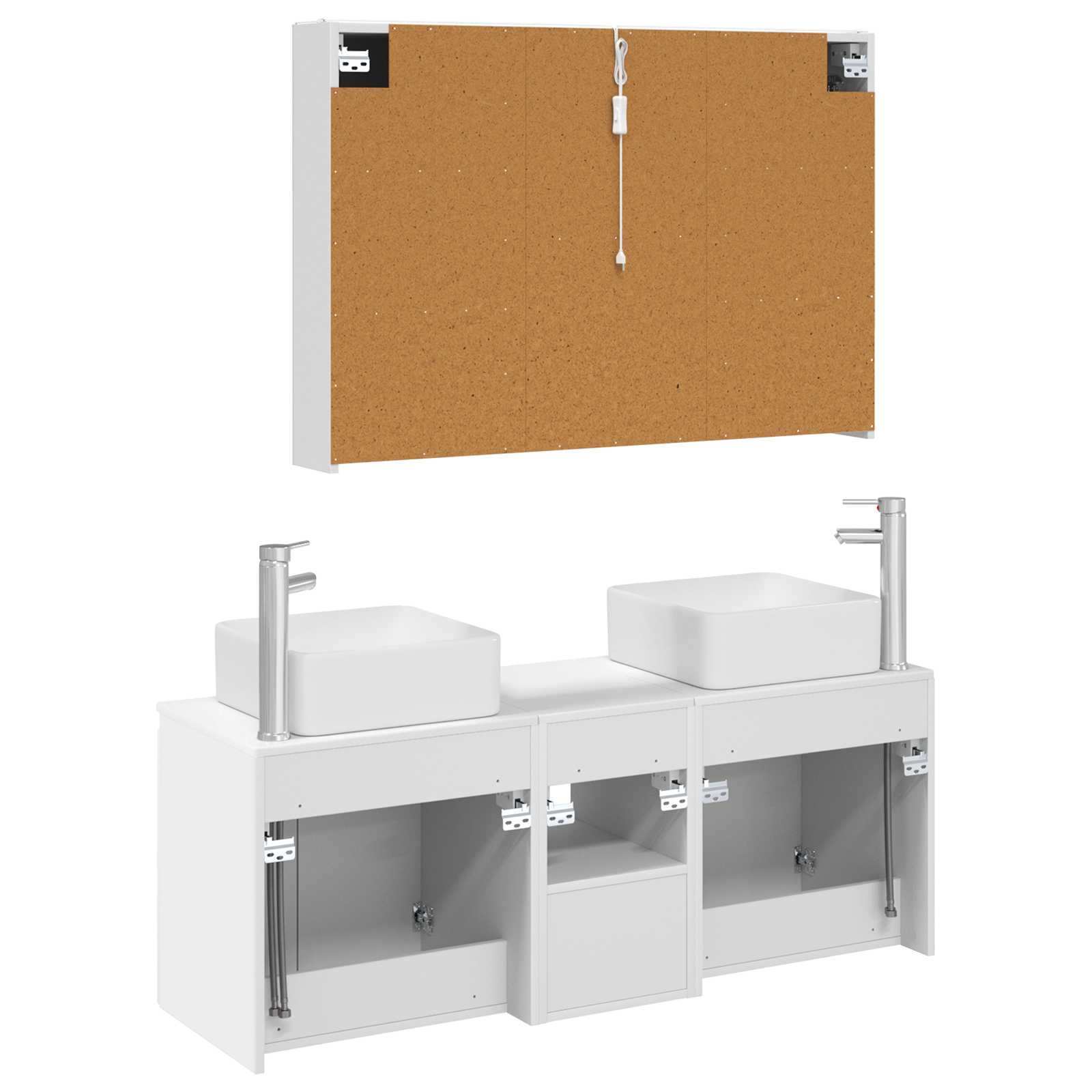 Ensemble d'armoire de salle de bain 4 pcs Blanc - XIOS