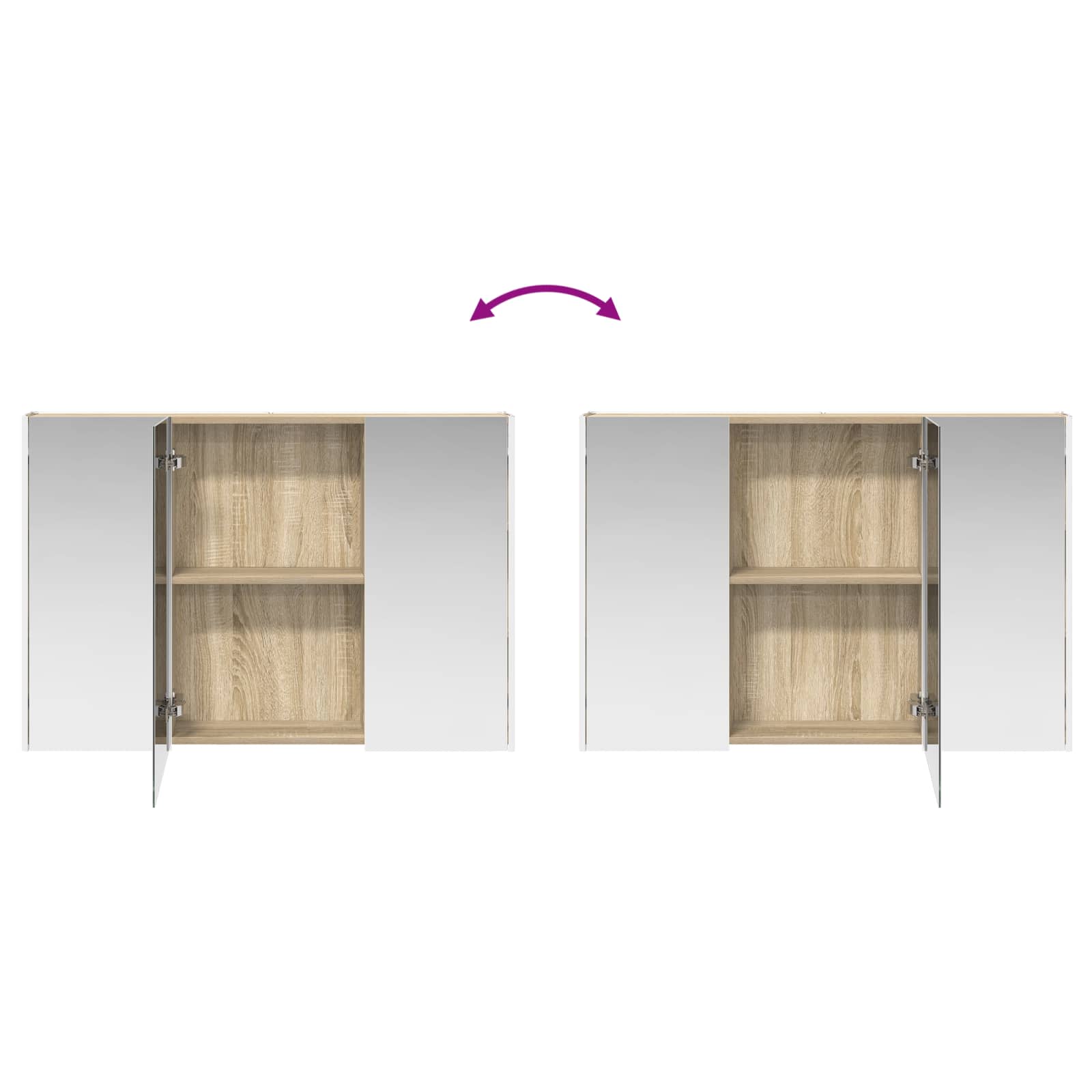 Ensemble d'armoire de salle de bain 4 pcs Chêne Sonoma - XIOS