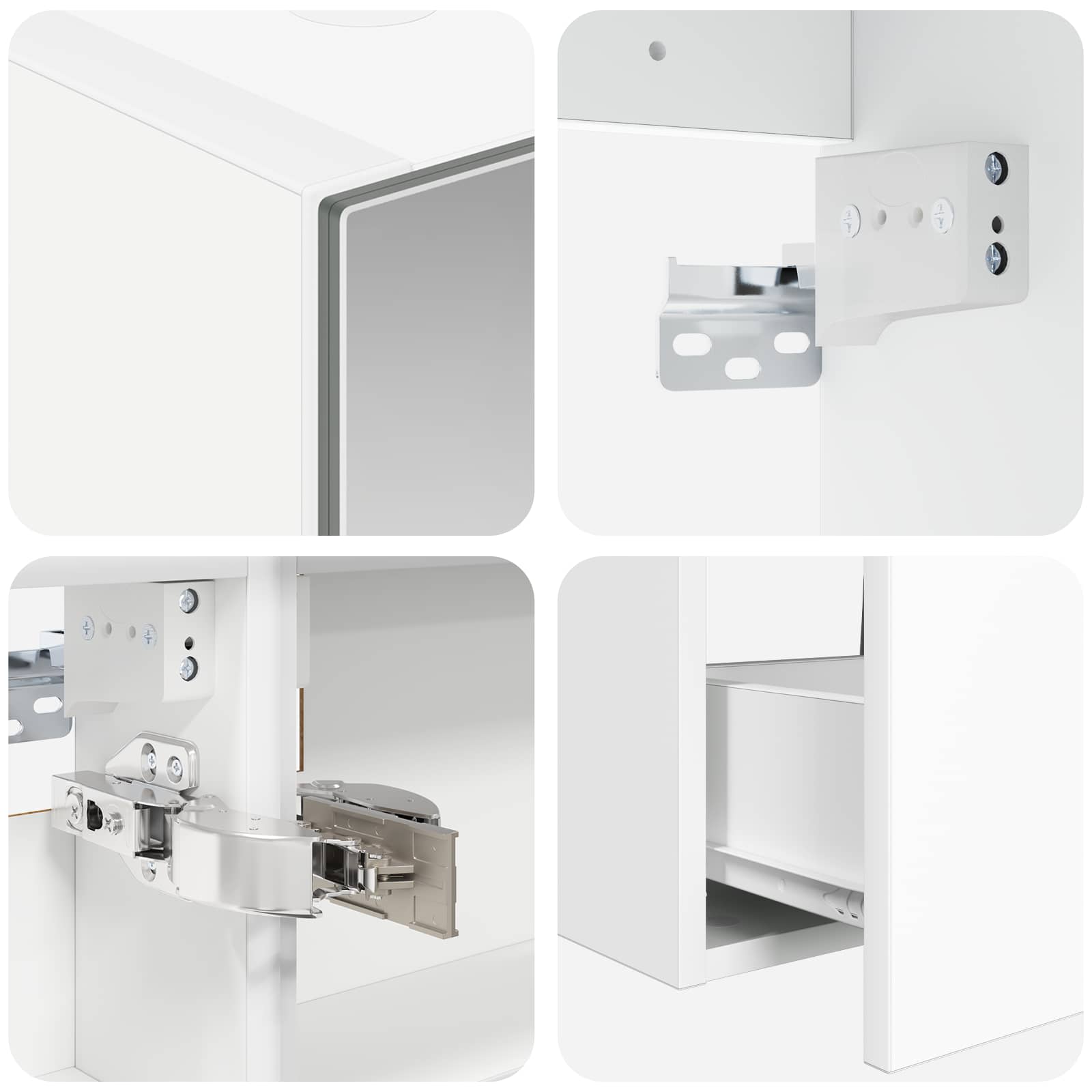 Ensemble d'armoire de salle de bain 5 pcs Blanc - XIOS