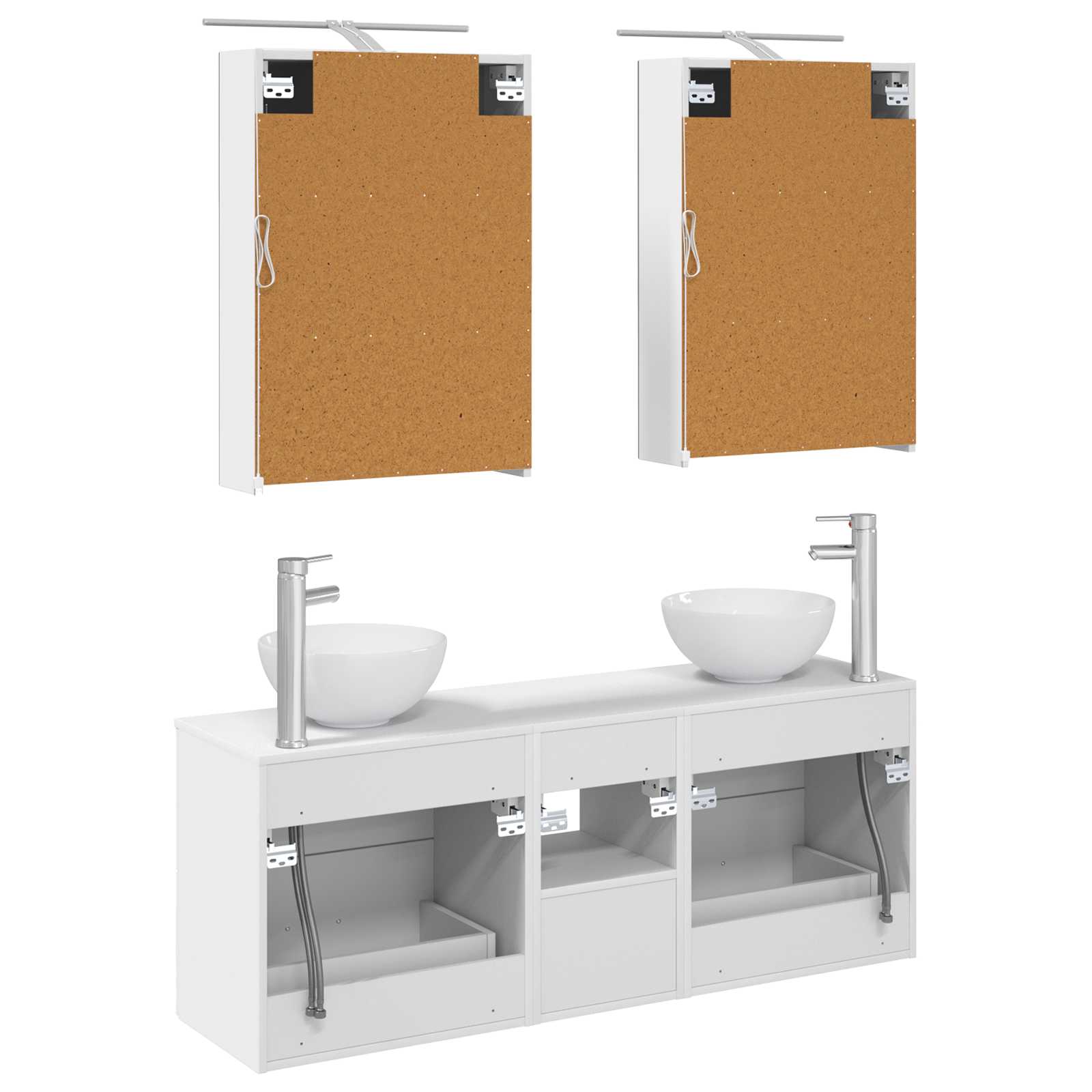 Ensemble d'armoire de salle de bain 5 pcs Blanc - XIOS