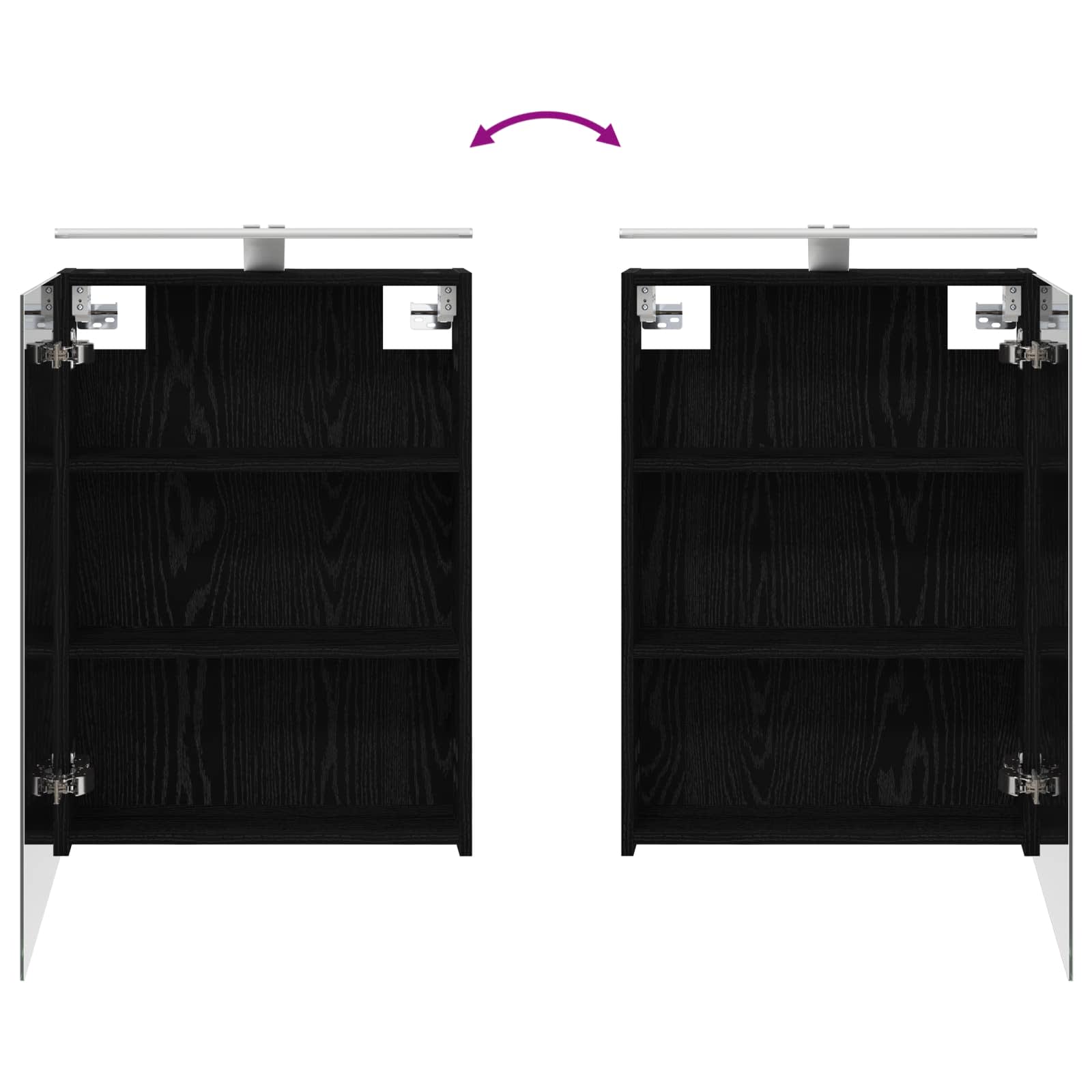 Ensemble d'armoire de salle de bain 5 pcs Chêne noir - XIOS