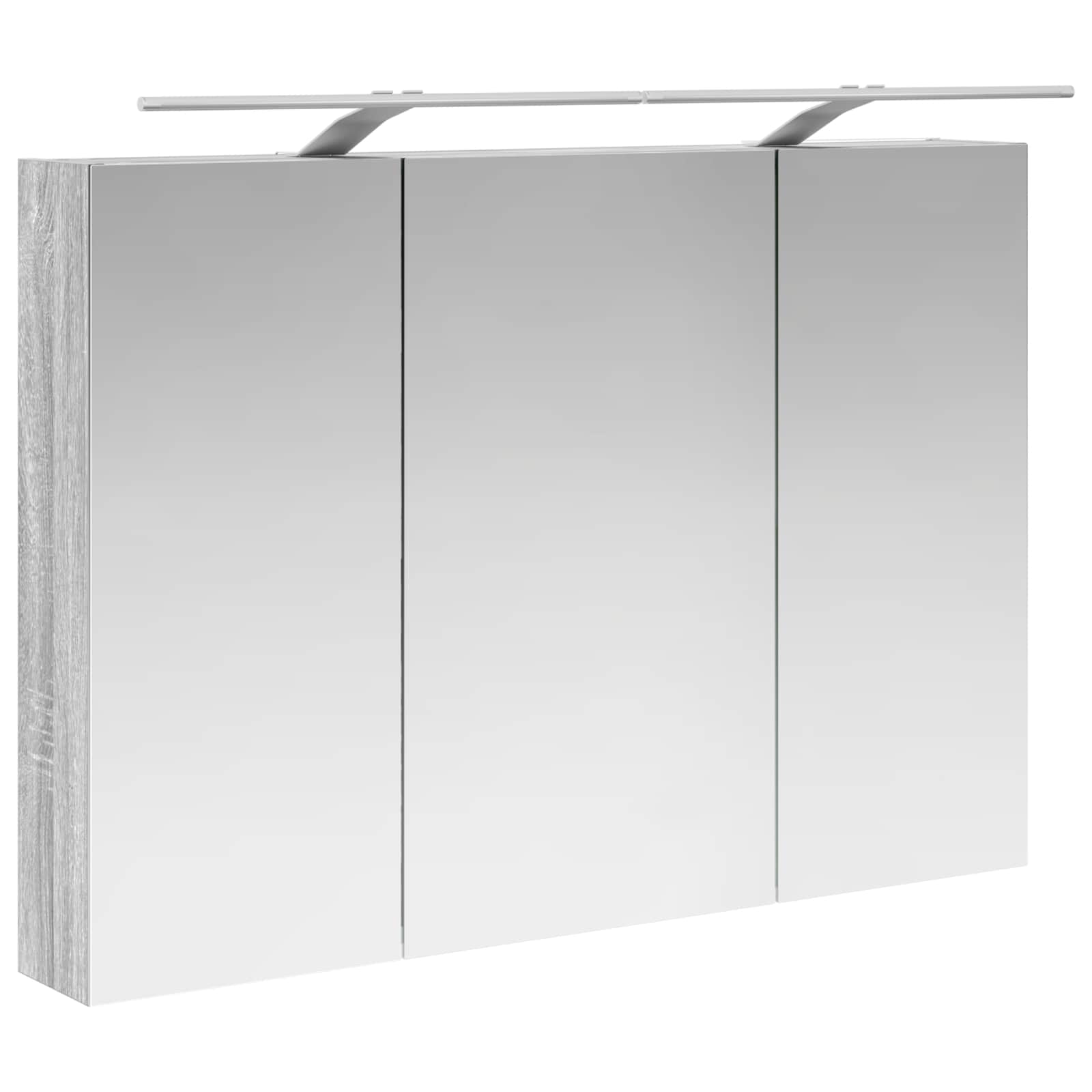 Ensemble de mobilier de salle de bain 4 pcs Sonoma gris