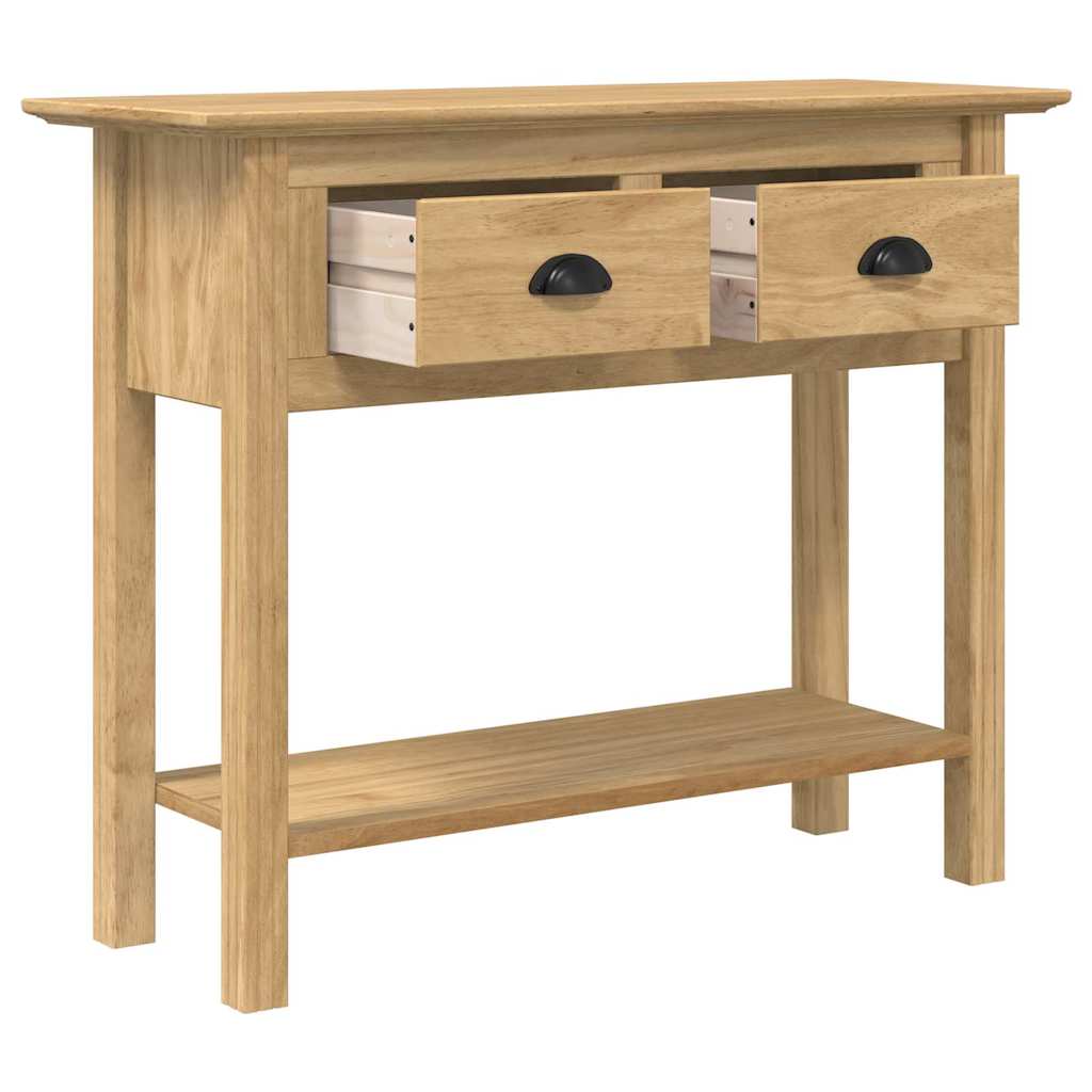 Table console avec tiroir BODO Marron miel 91 x 34.7 x 74 cm - XIOS
