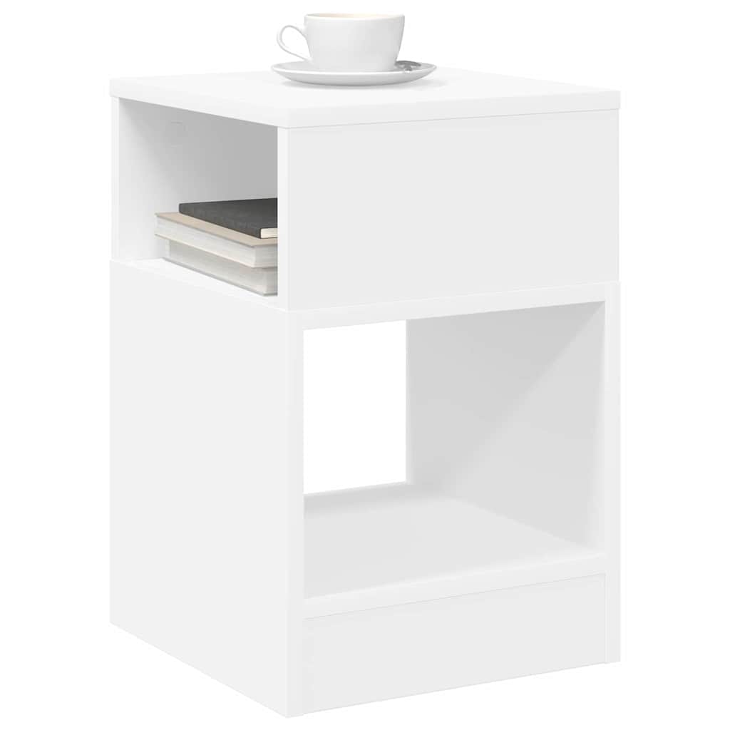 Table d'appoint Blanc 30,5 x 30 x 45 cm Bois d'ingénierie - XIOS