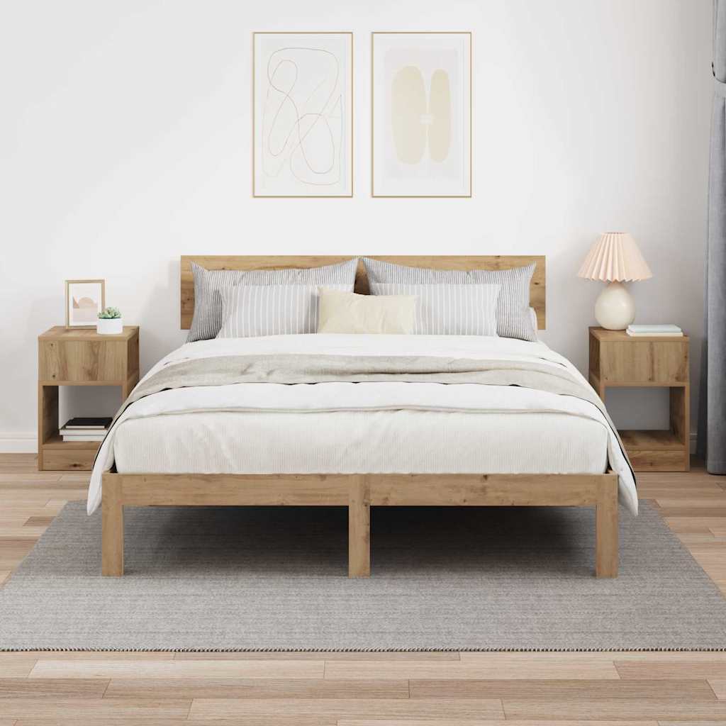 Table d'appoint 2 pcs Chêne artisanal 30,5 x 30 x 45 cm - XIOS