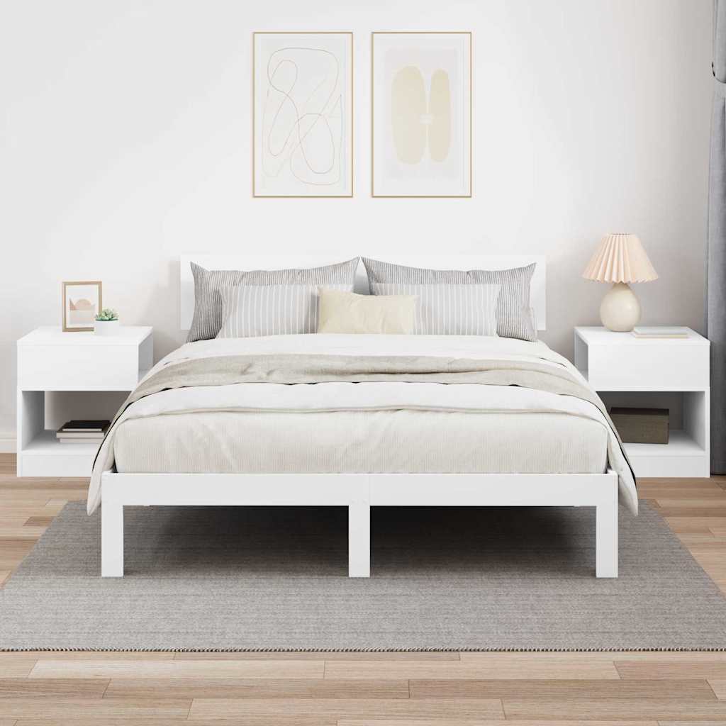 Table d'appoint 2 pcs Blanc 40,5 x 40 x 45 cm Bois d'ingénierie - XIOS