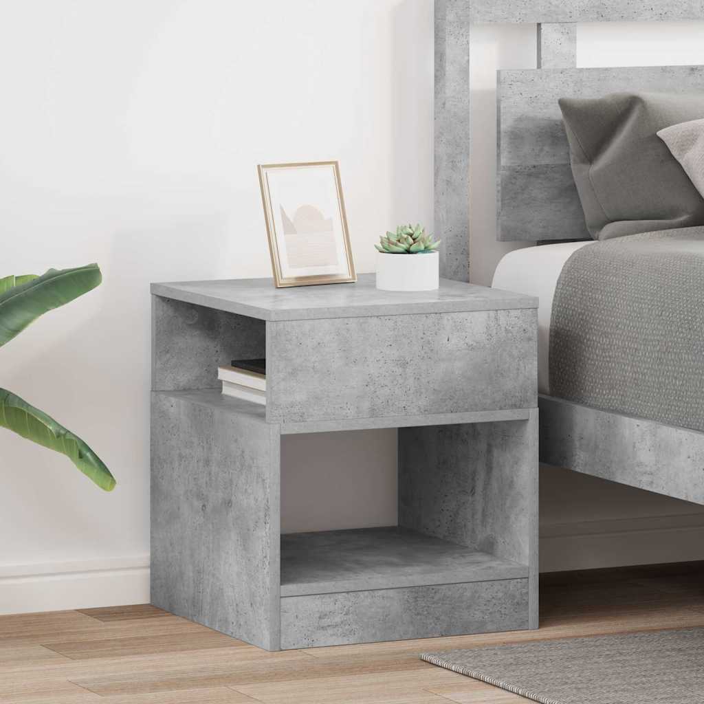 Table d'appoint 2 pcs Gris béton 40,5 x 40 x 45 cm - XIOS