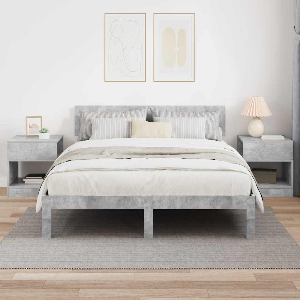 Table d'appoint 2 pcs Gris béton 40,5 x 40 x 45 cm - XIOS