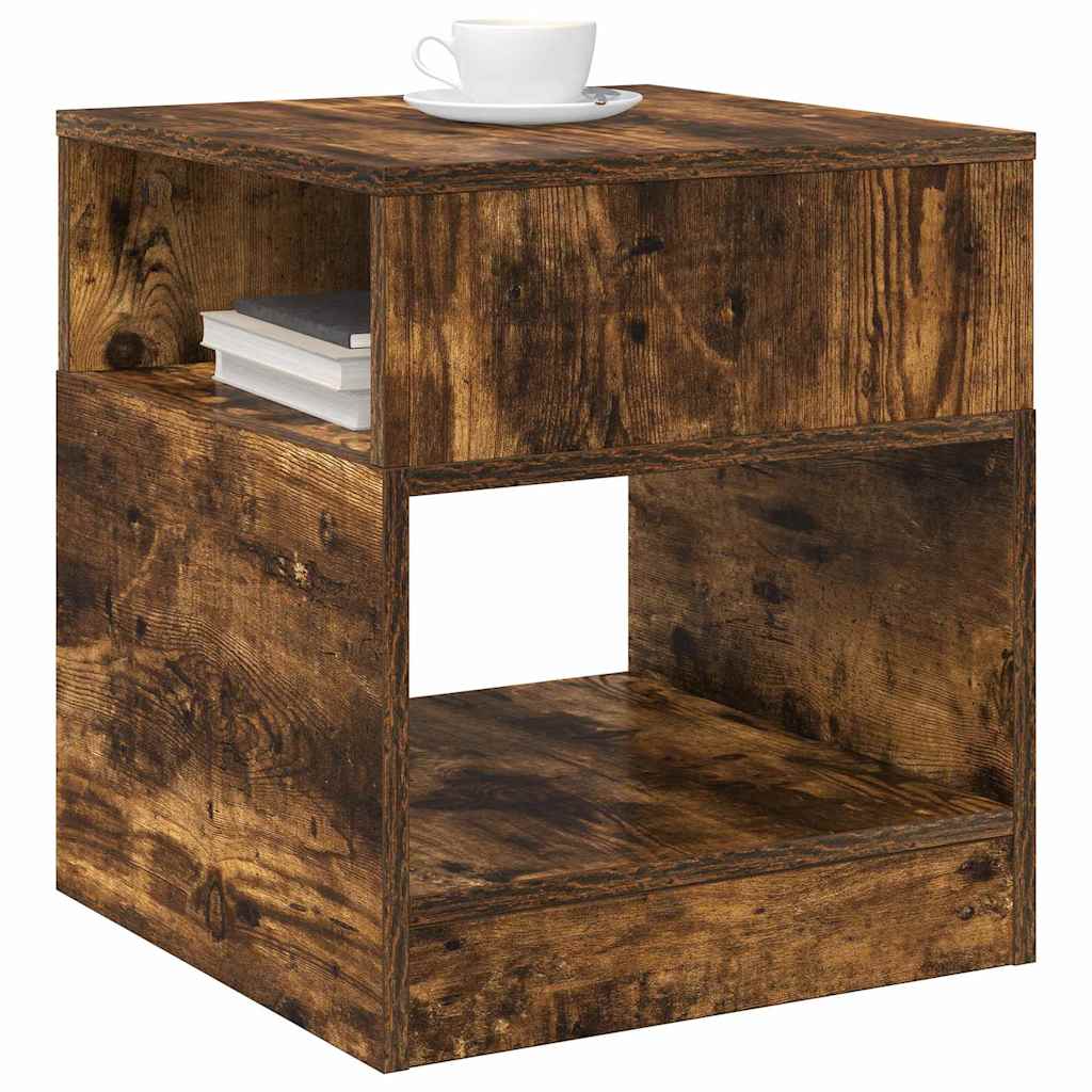 Table d'appoint Chêne fumé 40,5 x 40 x 45 cm Bois d'ingénierie - XIOS