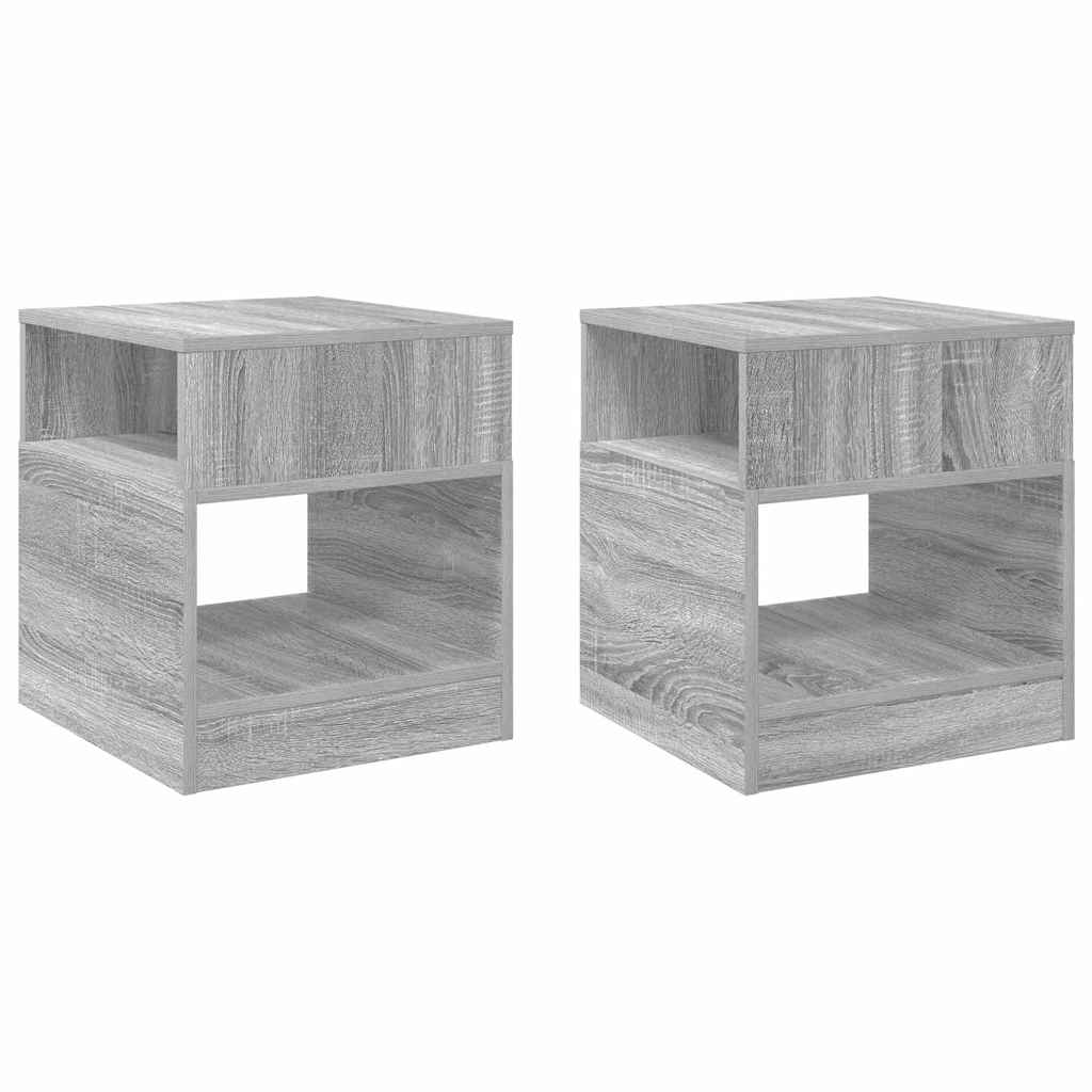Table d'appoint 2 pcs Gris Sonoma 40,5 x 40 x 45 cm - XIOS