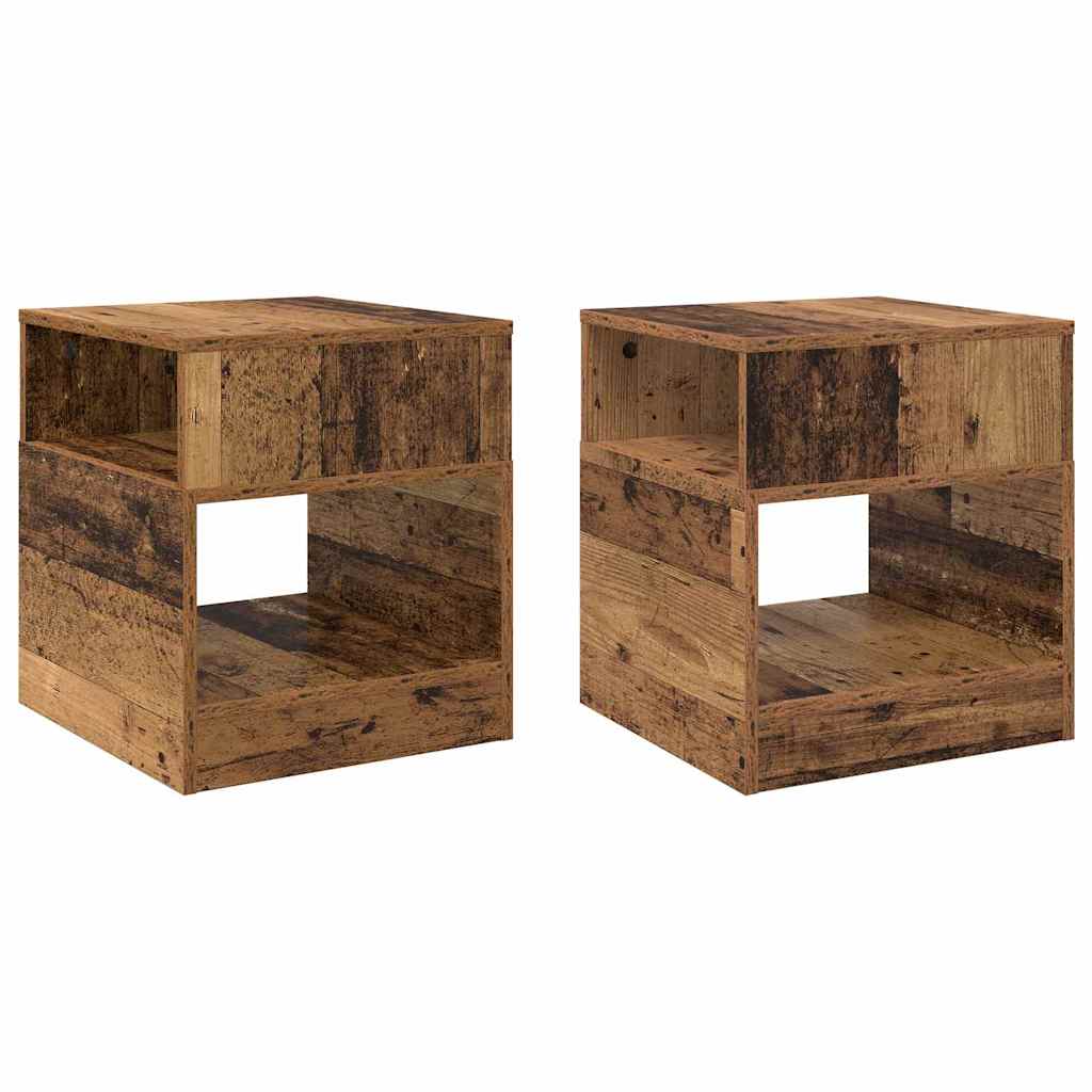 Table d'appoint 2 pcs Bois ancien 40,5 x 40 x 45 cm - XIOS