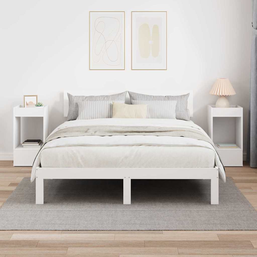 Table d'appoint 2 pcs Blanc 30 x 30 x 56 cm Bois d'ingénierie - XIOS