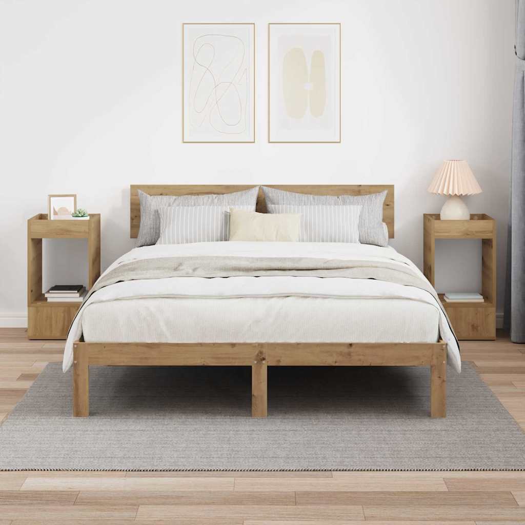 Table d'appoint 2 pcs Chêne artisanal 30 x 30 x 56 cm - XIOS