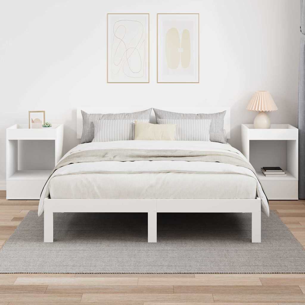 Table d'appoint 2 pcs Blanc 40 x 40 x 56 cm Bois d'ingénierie - XIOS