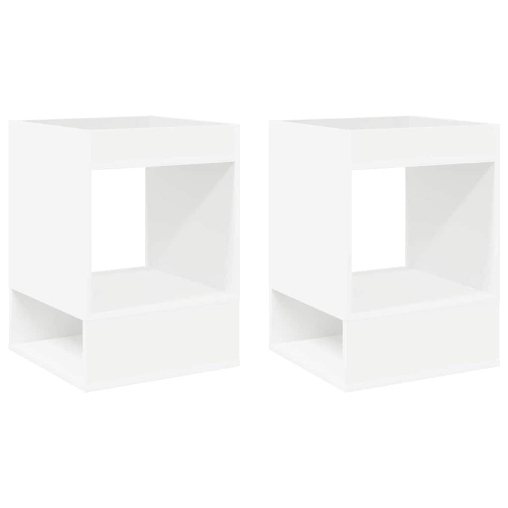 Table d'appoint 2 pcs Blanc 40 x 40 x 56 cm Bois d'ingénierie - XIOS
