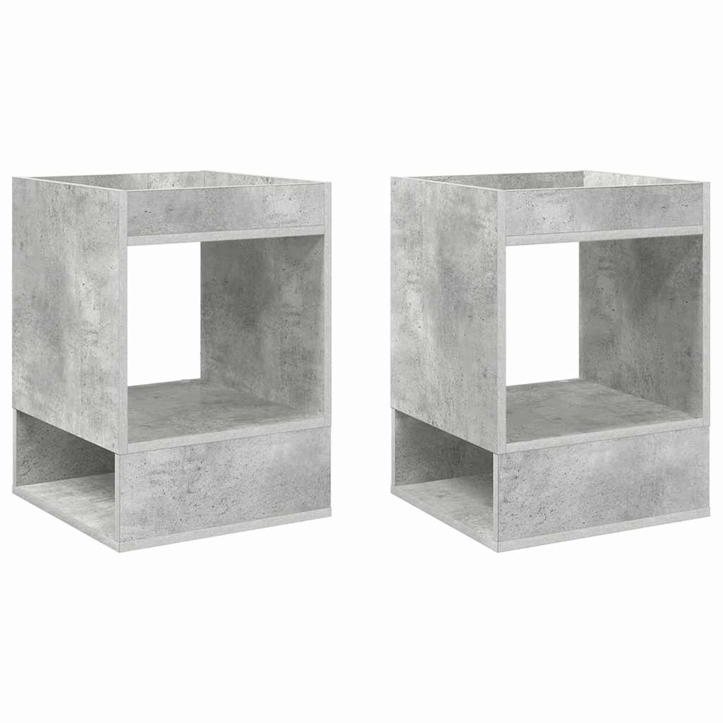 Table d'appoint 2 pcs Gris béton 40 x 40 x 56 cm - XIOS