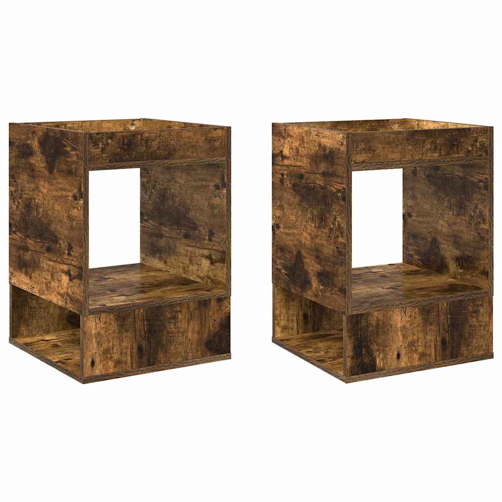 Table d'appoint 2 pcs Chêne fumé 40 x 40 x 56 cm - XIOS