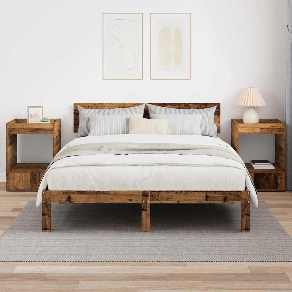 Table d'appoint 2 pcs Bois ancien 40 x 40 x 56 cm - XIOS