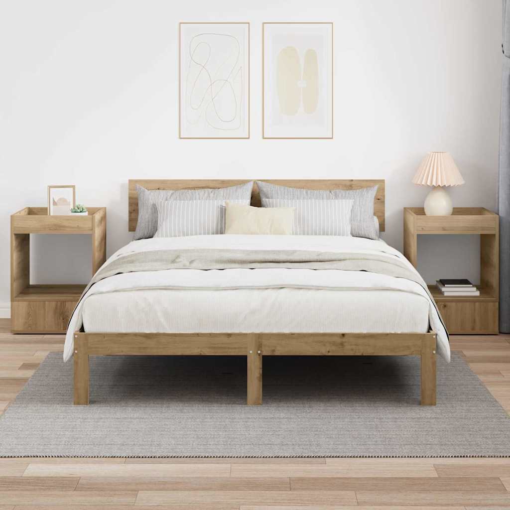 Table d'appoint 2 pcs Chêne artisanal 40 x 40 x 56 cm - XIOS