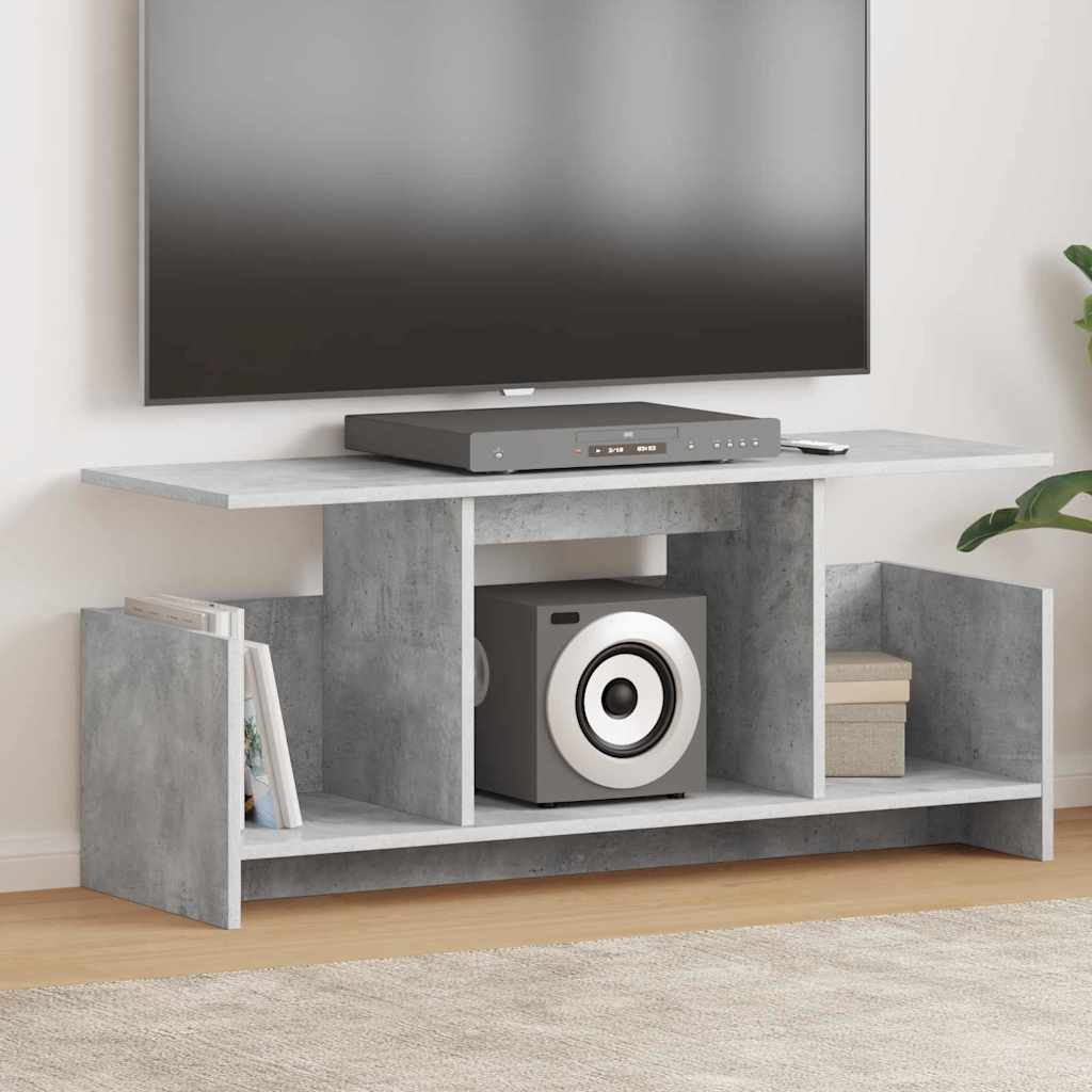 Meuble TV Gris béton 102 x 35 x 45 cm Bois d'ingénierie - XIOS