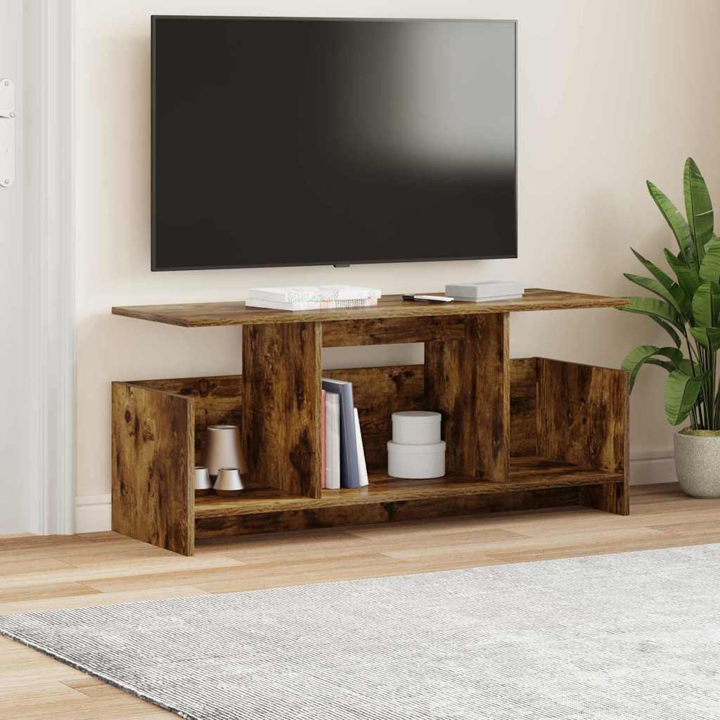 Meuble TV Chêne fumé 102 x 35 x 45 cm Bois d'ingénierie - XIOS