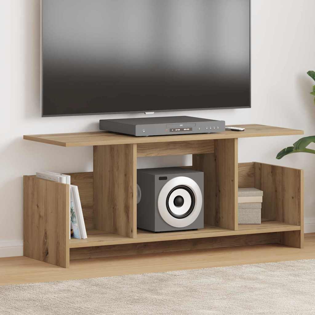 Meuble TV 102 x 35 x 45 cm Chêne artisanal Bois d'ingénierie - XIOS