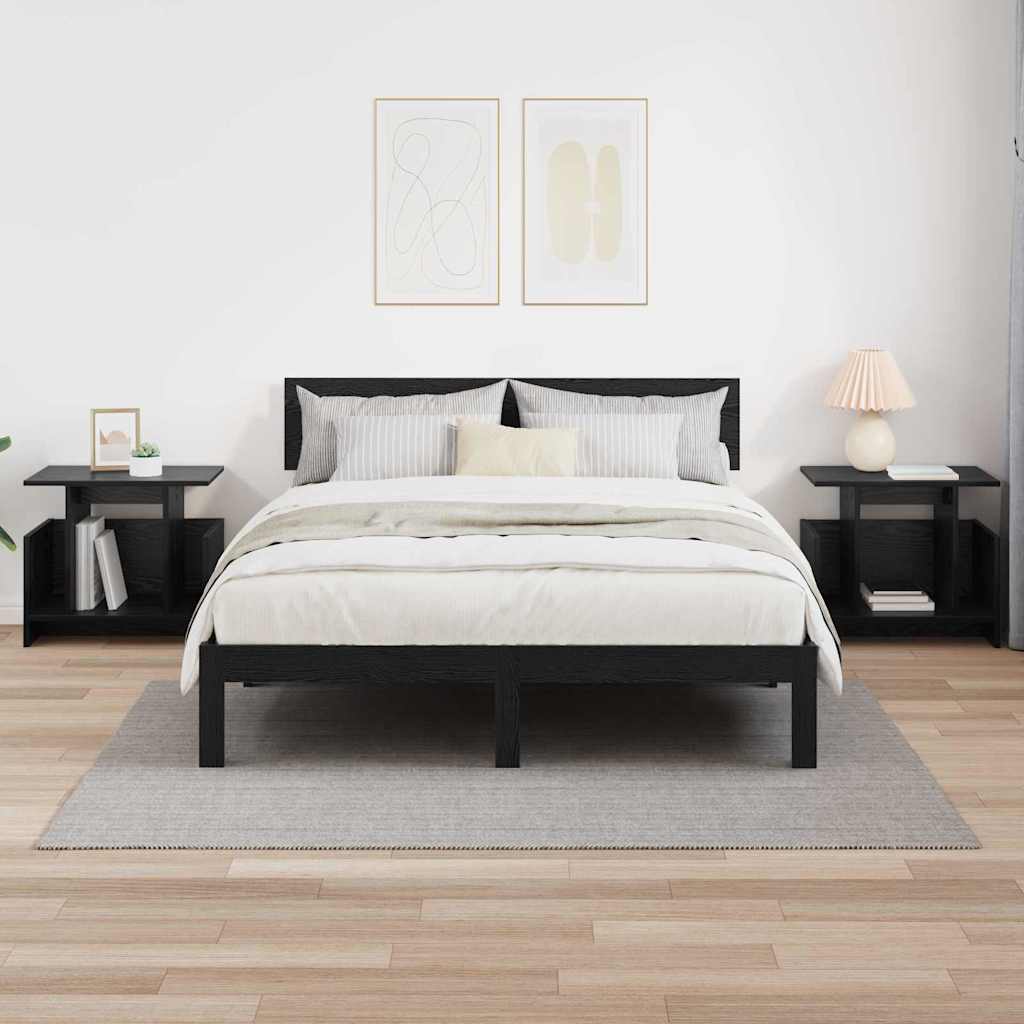 Meuble TV 2 pcs Chêne noir 50 x 35 x 45 cm Bois d'ingénierie - XIOS
