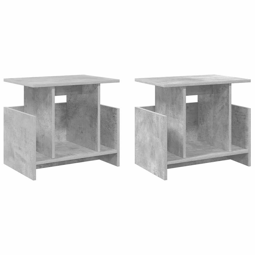 Meuble TV 2 pcs Gris béton 50 x 35 x 45 cm Bois d'ingénierie - XIOS