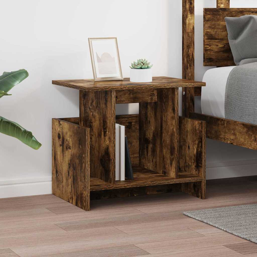 Meuble TV 2 pcs Chêne fumé 50 x 35 x 45 cm Bois d'ingénierie - XIOS
