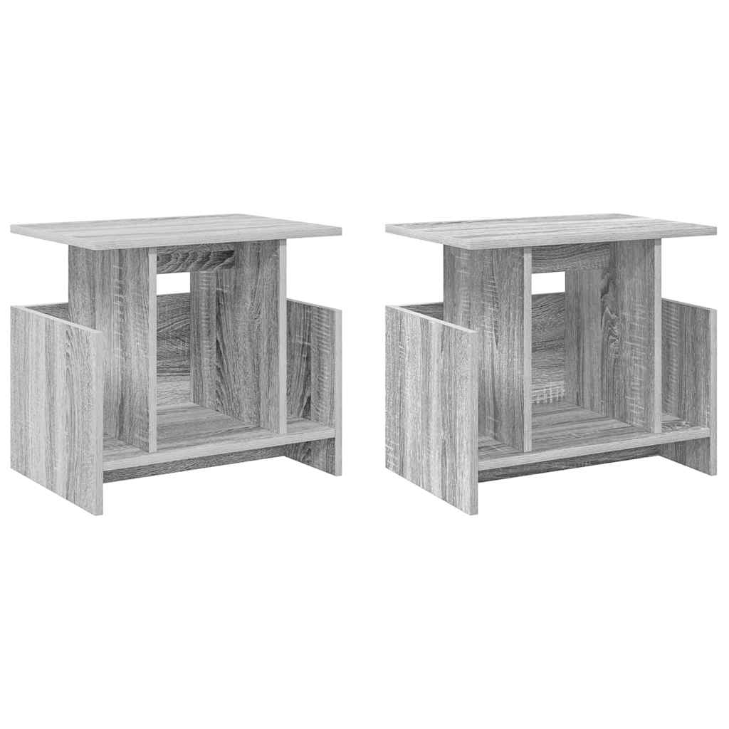 Meuble TV 2 pcs Gris Sonoma 50 x 35 x 45 cm Bois d'ingénierie - XIOS