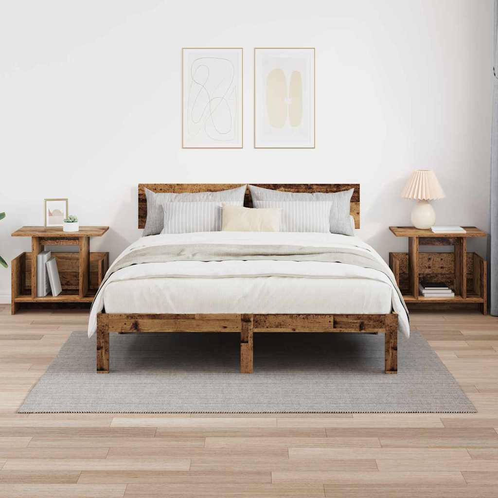 Meuble TV 2 pcs Bois ancien 50 x 35 x 45 cm Bois d'ingénierie - XIOS