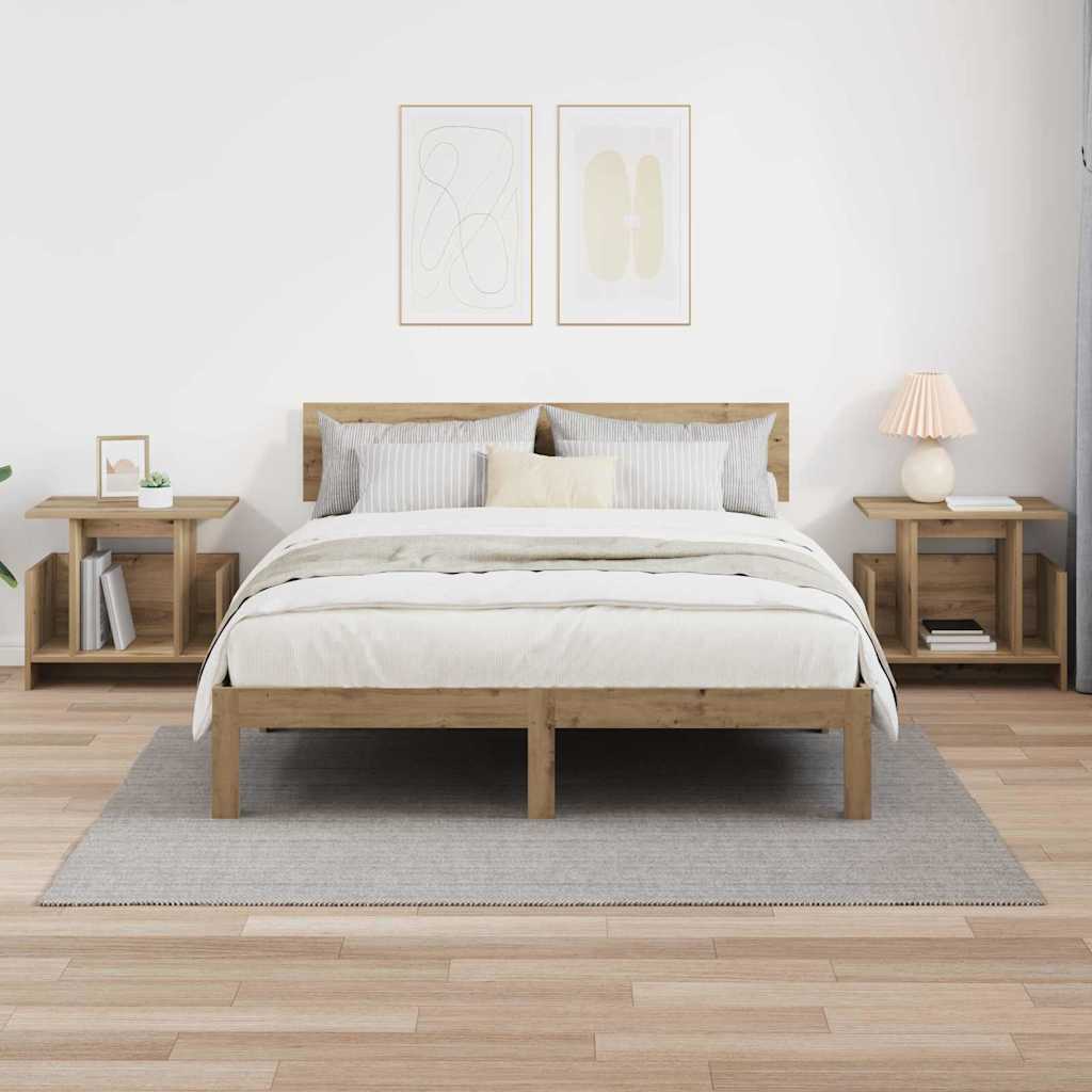 Meuble TV 2 pcs Chêne artisanal 50 x 35 x 45 cm - XIOS