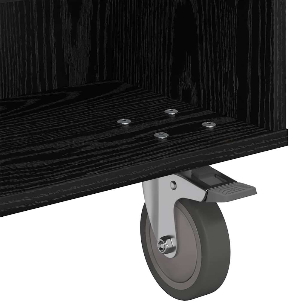 Table d'appoint avec roues Chêne noir 90 x 50 x 30 cm - XIOS