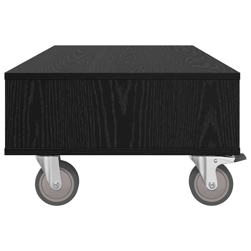 Table d'appoint avec roues Chêne noir 90 x 50 x 30 cm - XIOS